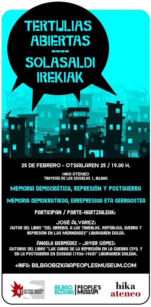 BBPM Tertulias Abiertas Memoria democrática, represión y postguerra